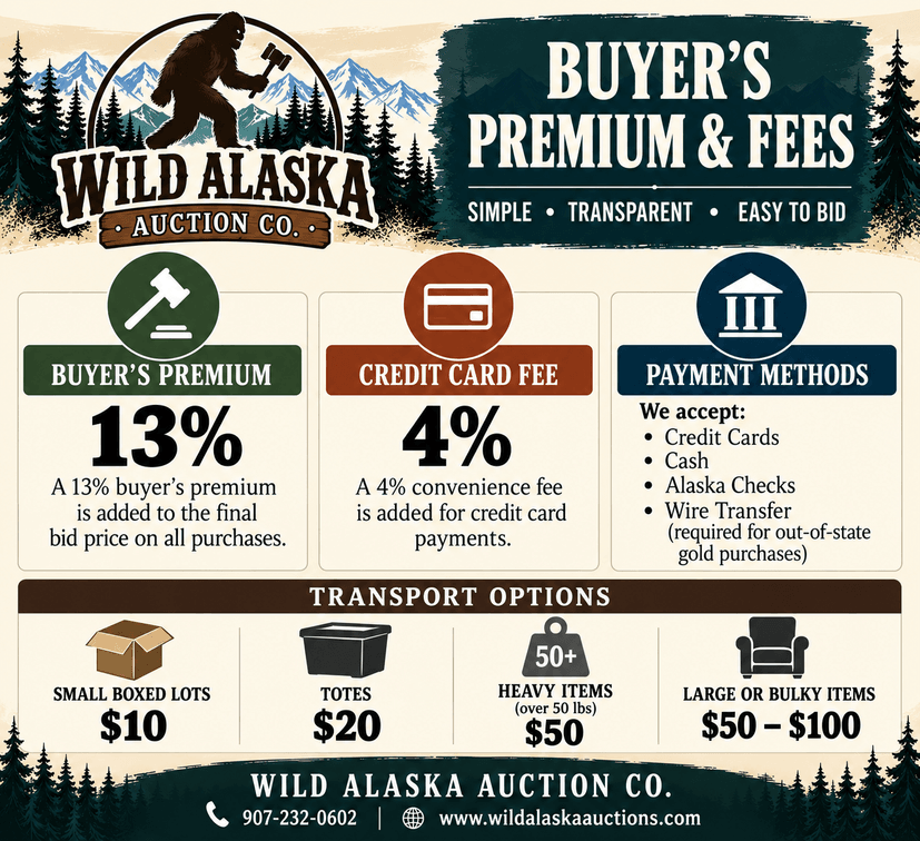 Payment, Buyer’s Premium, and Fees – Wild Alaska Auction LLC