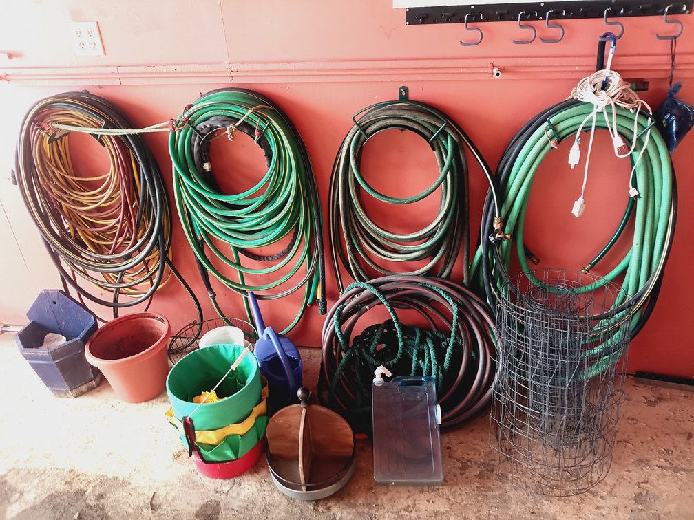 Large Garden Hose Lot & Accessories