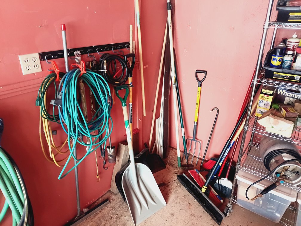Snow Shovel, Broom & Power Cord Lot