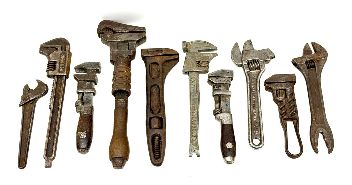 Ten Assorted Wrenches