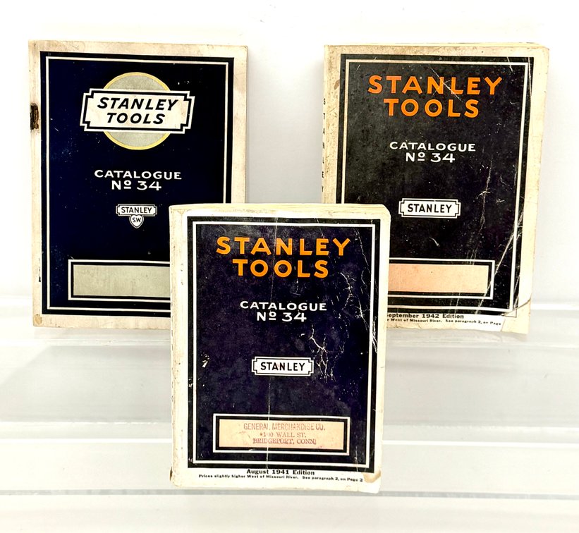Three Stanley No. 34 Catalogues