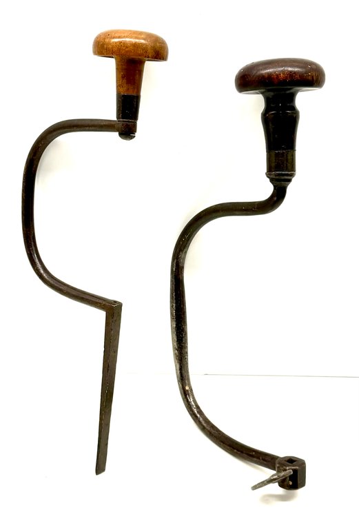 Pair of Early Iron-Frame Braces