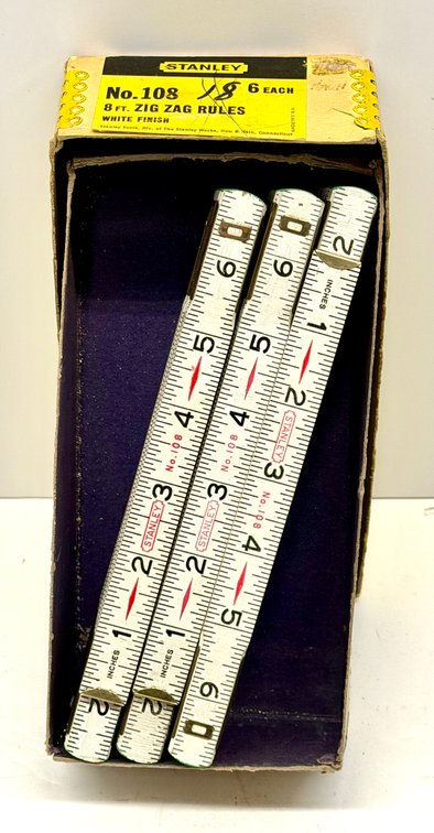 Three Stanley No. 108 Zig-Zag Rules