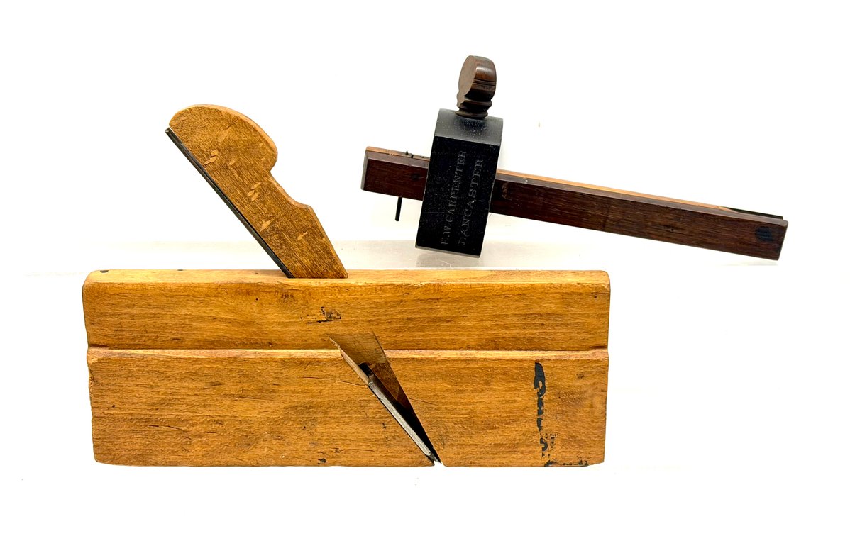 E. W. Carpenter Marking Gauge and Hollow Plane