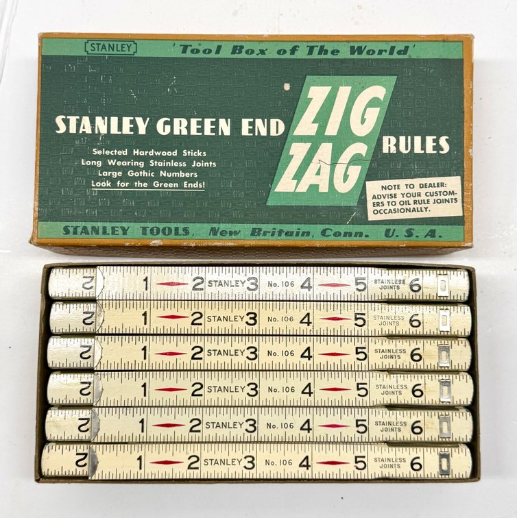 Stanley No. 106 Zig-Zag Rules, New Old Stock