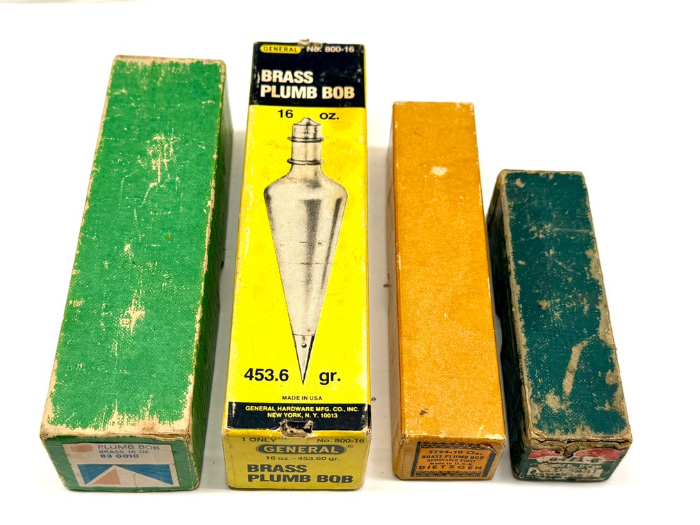 Four Plumb Bobs in Original Boxes