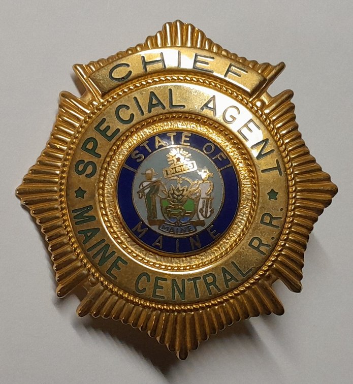 Maine Central Railroad Chief Detective Badge