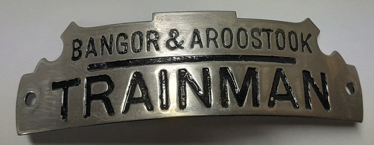 Bangor & Aroostook Railroad Trainman Hat Badge