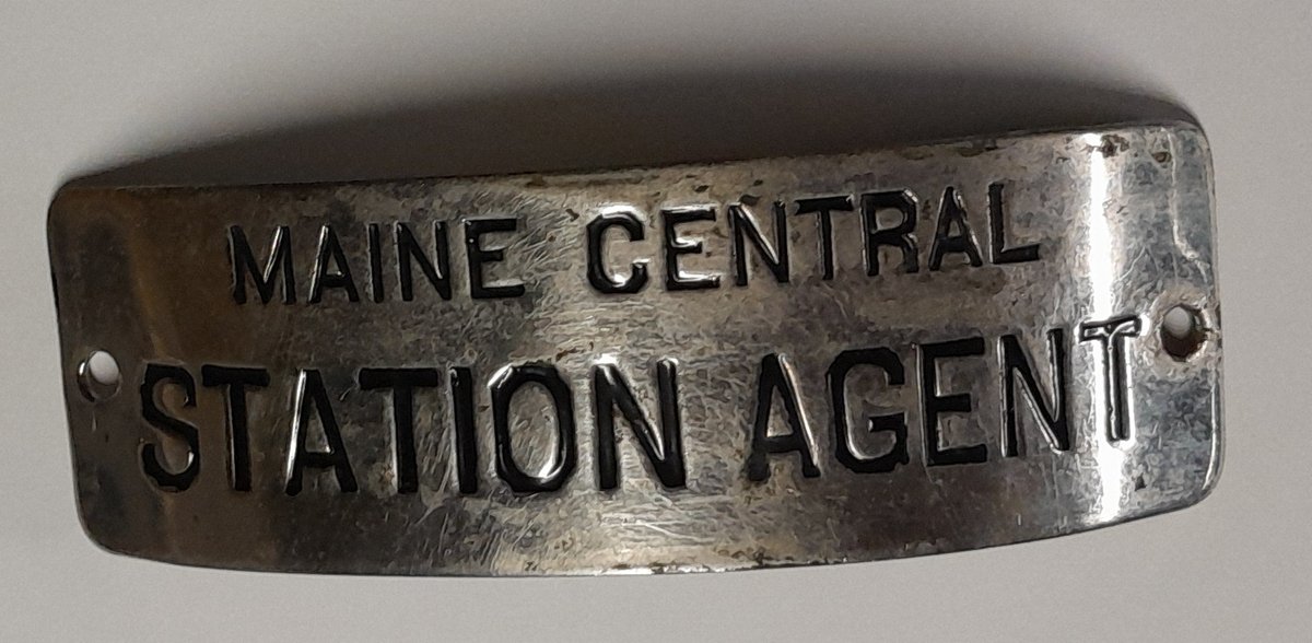 Maine Central Railroad Station Agent Hat Badge