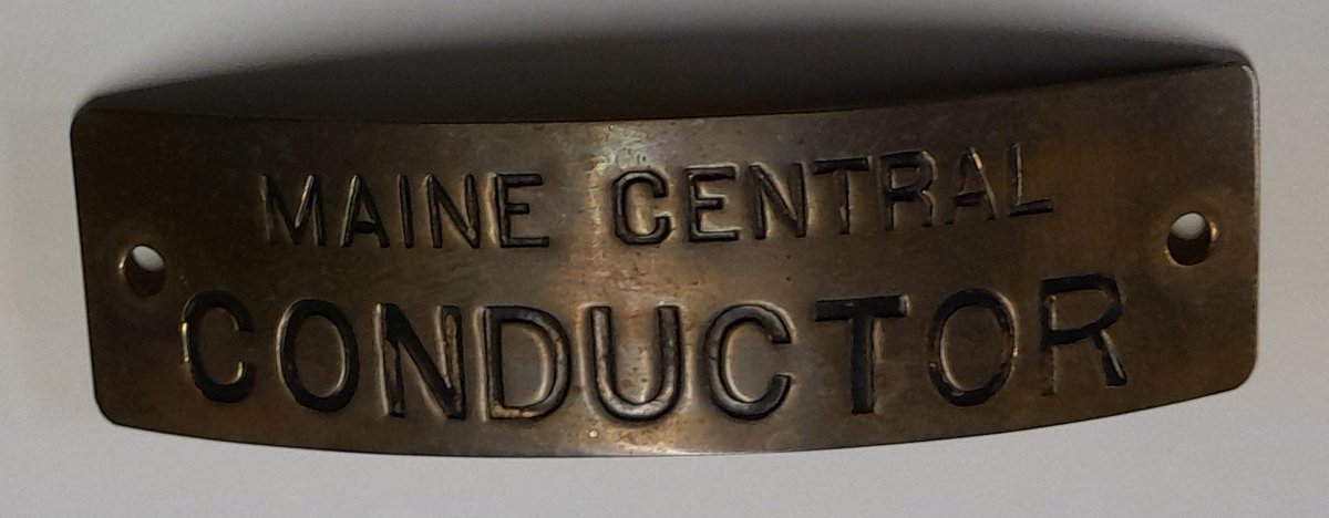 Maine Central Railroad Conductor Hat Badge
