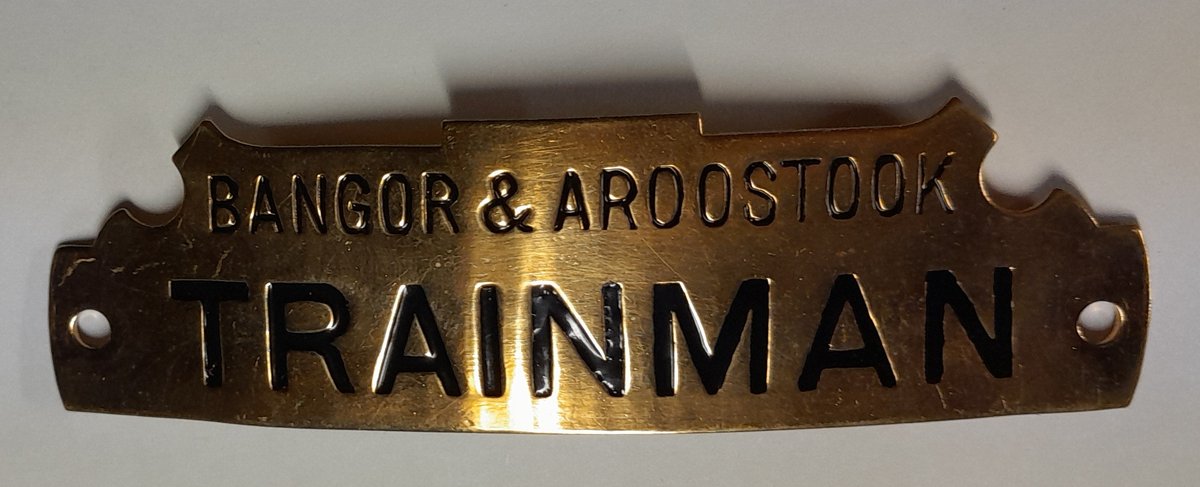 Bangor & Aroostook Railroad Trainman Hat Badge