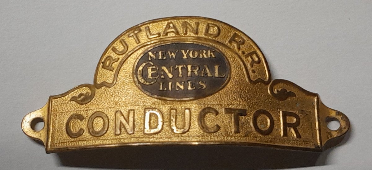 Rutland Railroad Conductor Hat Badge
