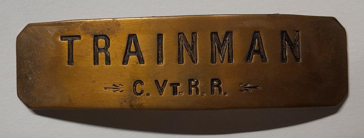 Central Vermont Railroad Trainman Hat Badge - early