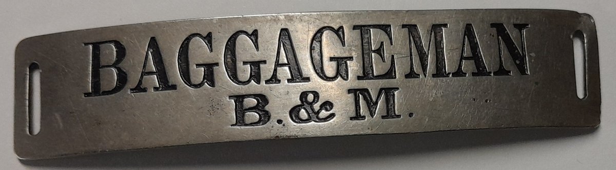 B&M Baggage Man Hat Badge - older
