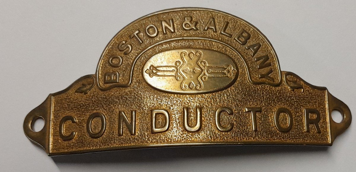 Boston & Albany Railroad Conductor Hat Badge