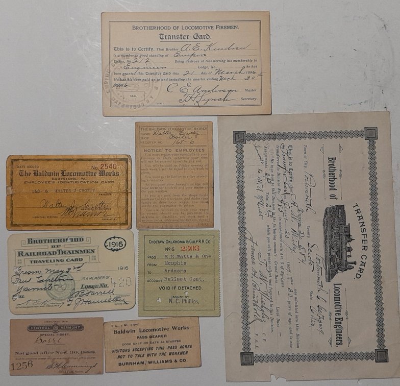 Railroad Ephemera: Baldwin Loco, Brotherhood, CV
