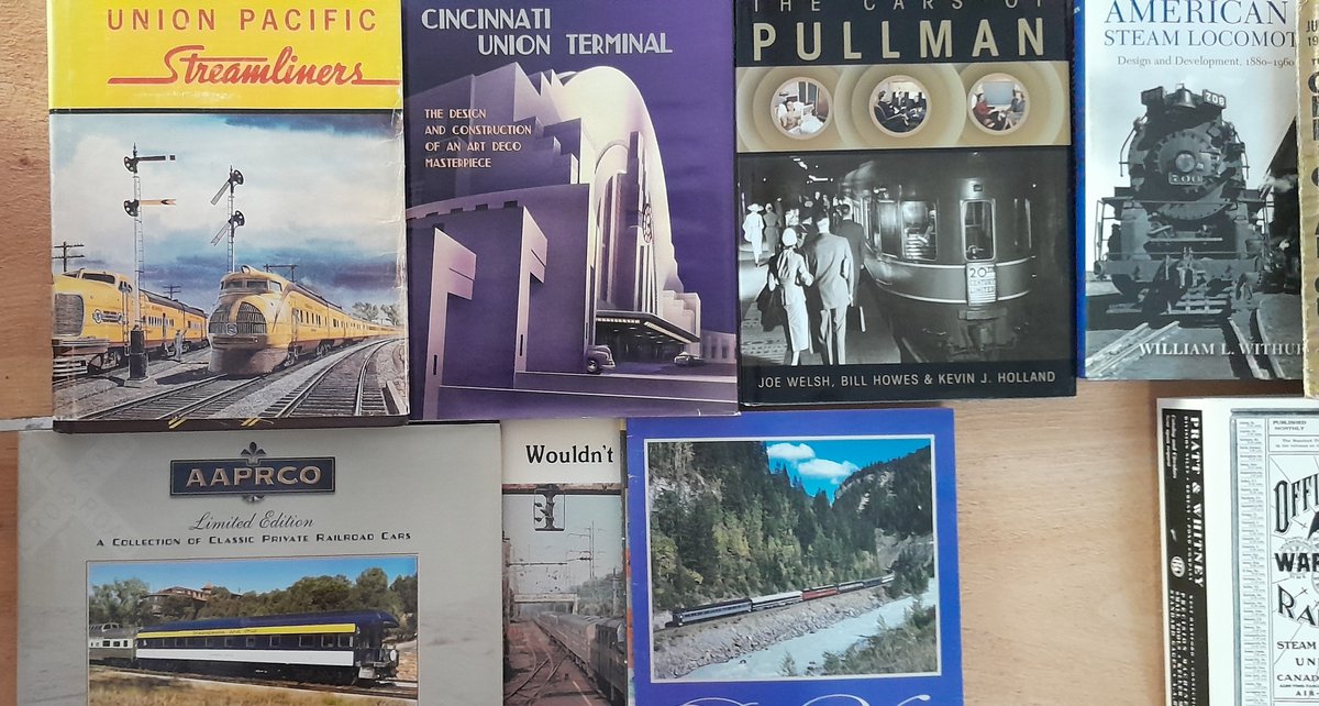 Several books including UP Streamliners & AARPCO
