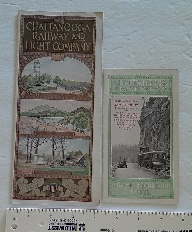 2 Chattanooga Railway & Light Co Folders