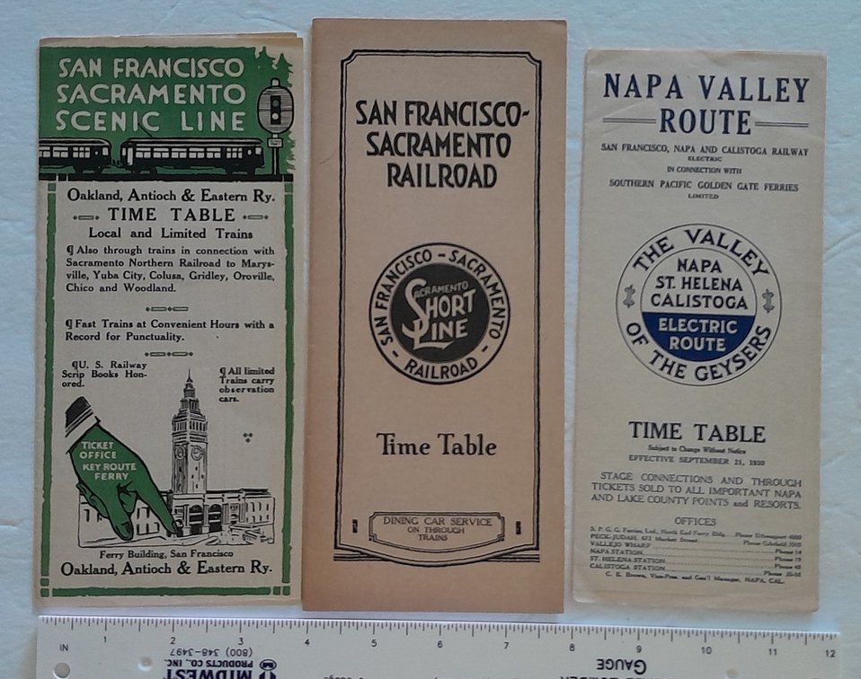 3 San Fracisco - Sacramento Trolley Timetables