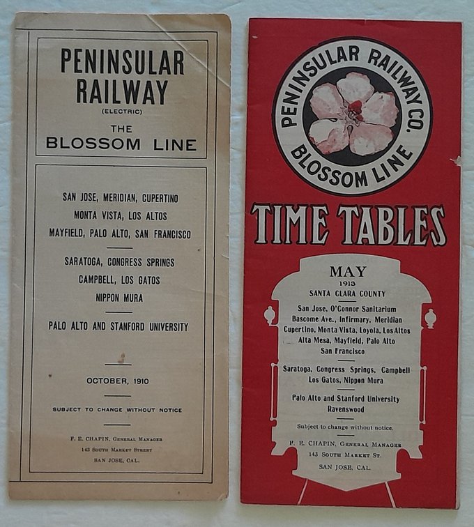Peninsular Railway (Santa Clara) Timetable + Folder