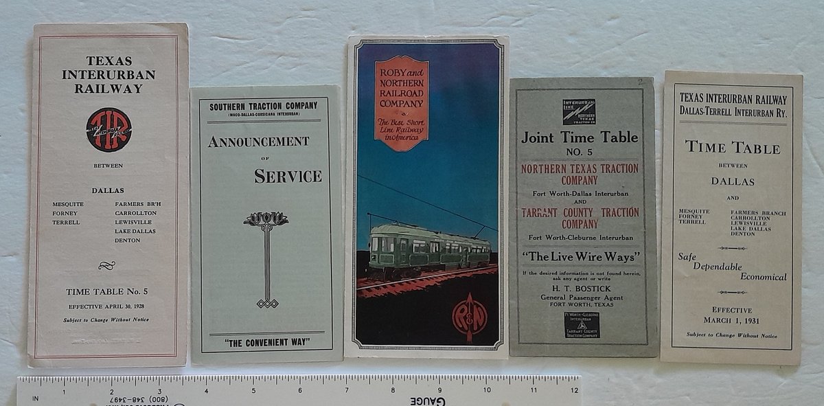 6 Electric Line Timetables from Texas