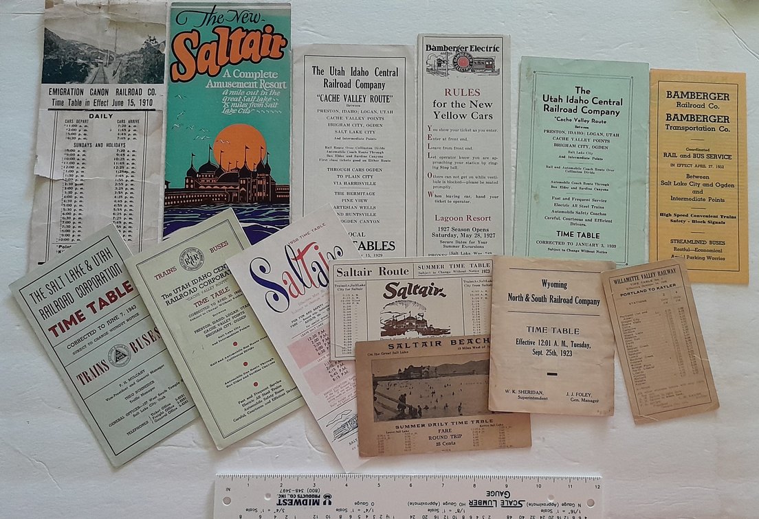 13 Utah Idaho & Wyoming Electric Line Timetables