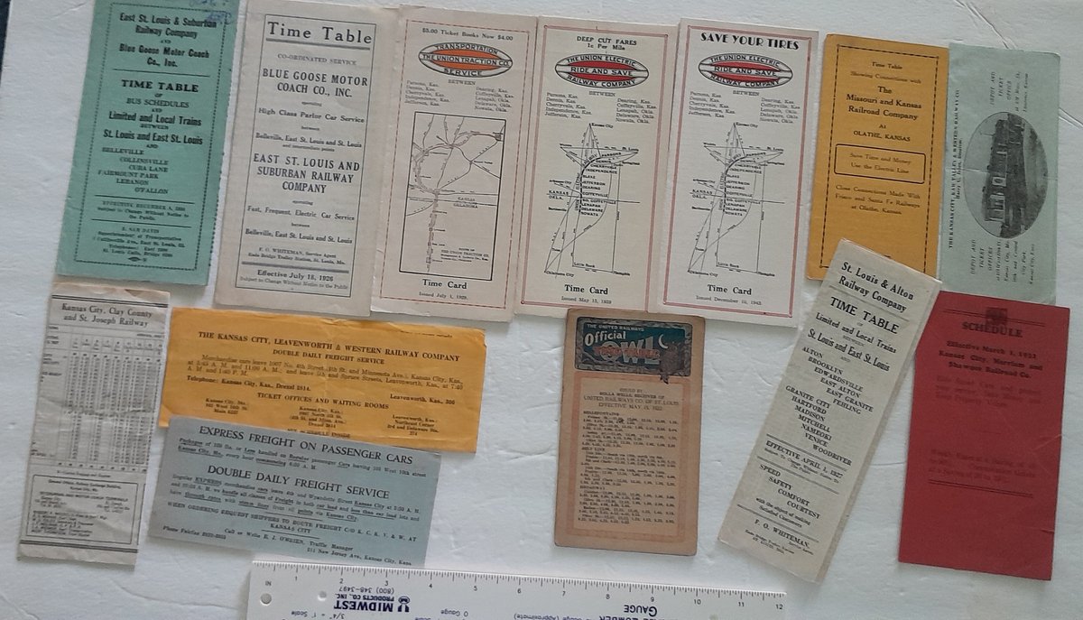 13 St Louis & Kansas City area Traction Timetables