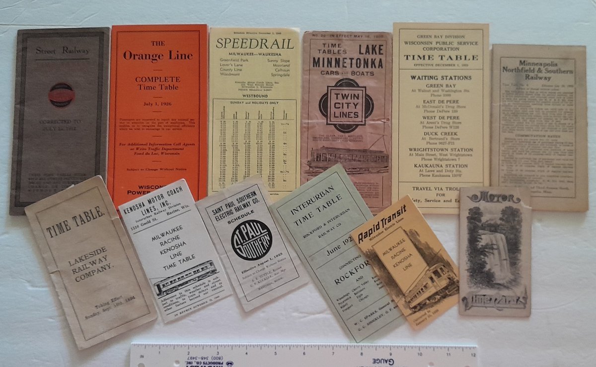 12 Minnesota & Wisconsin Electric Line Timetables
