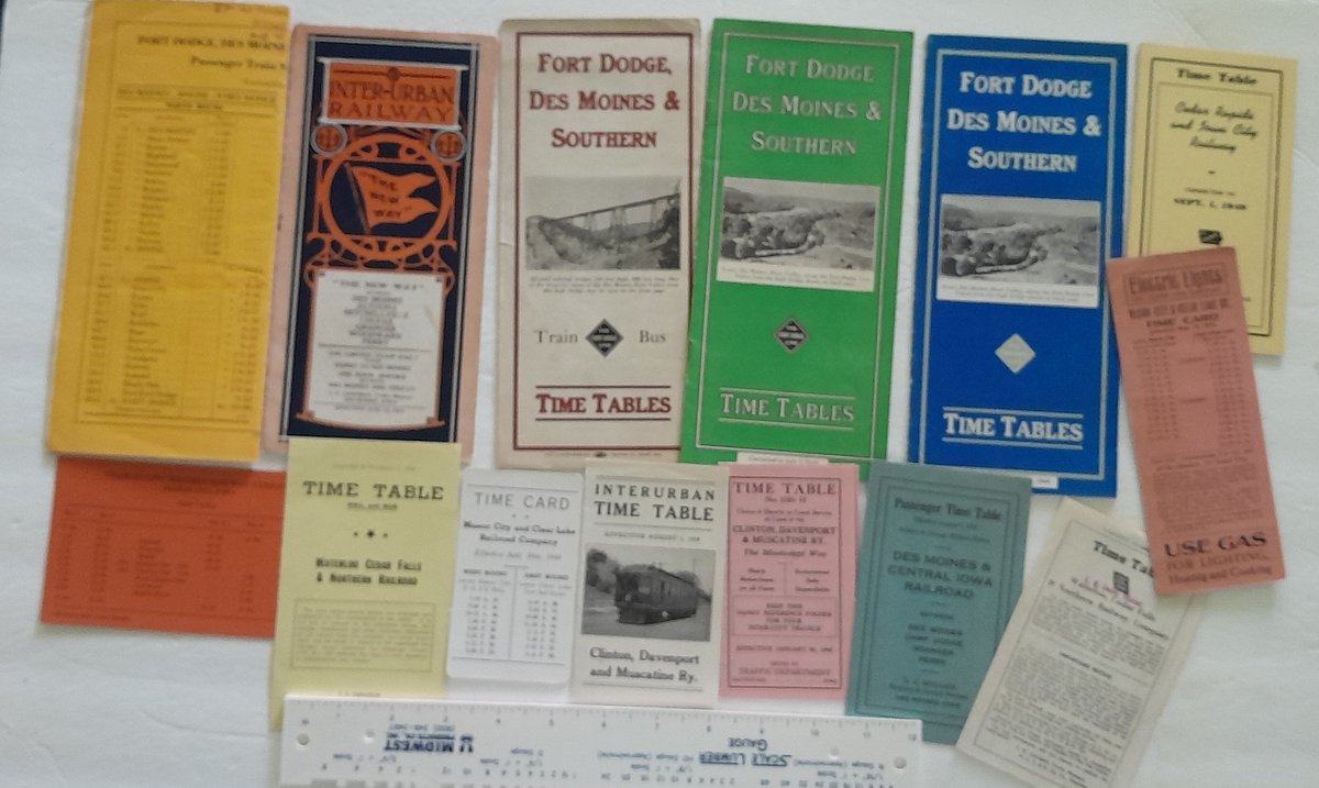 14 Iowa area Electric Line Timetables