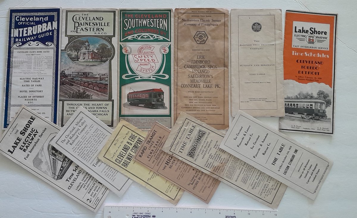 12 Ohio & W. PA Electric Line Timetables