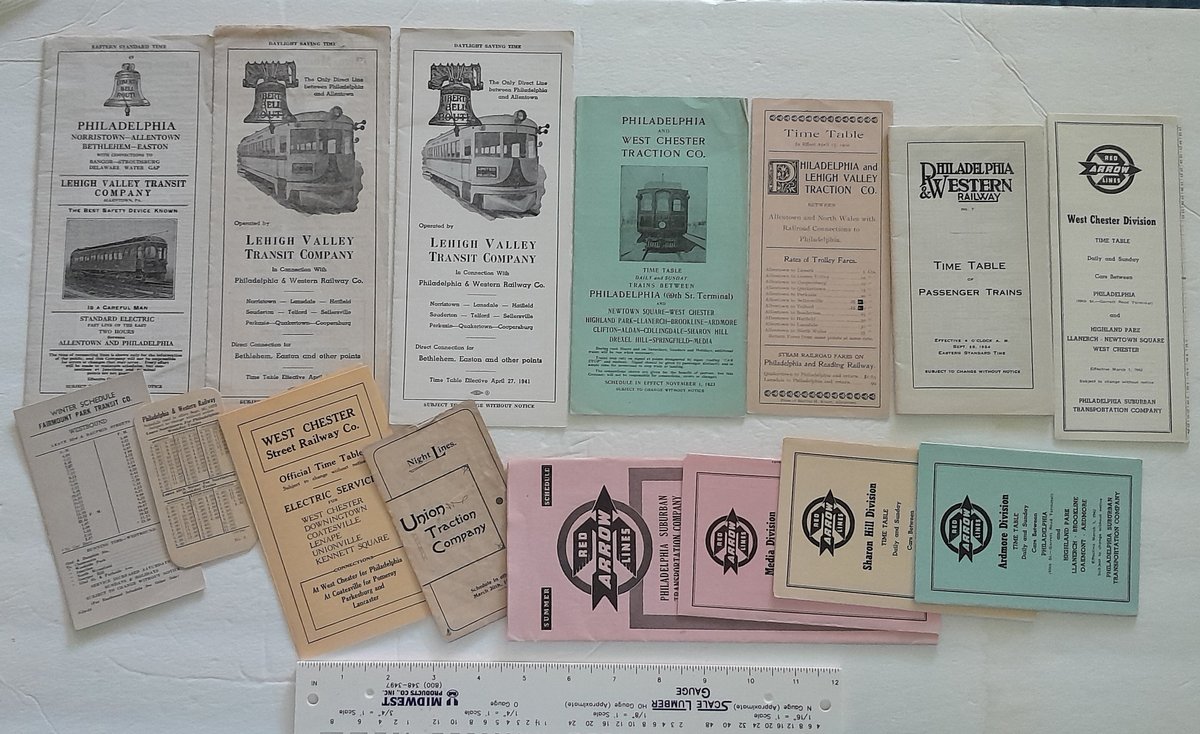 15 Philly area Electric Line Timetables