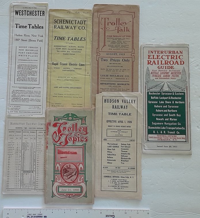 7 Western New York State Interurban Timetables