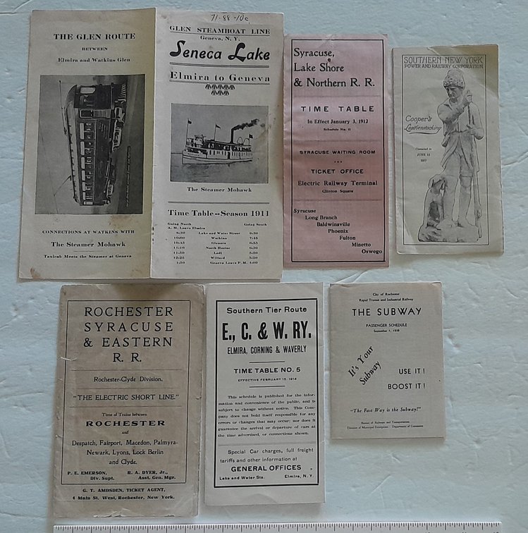 6 New York State Electric & Interurban Timetables