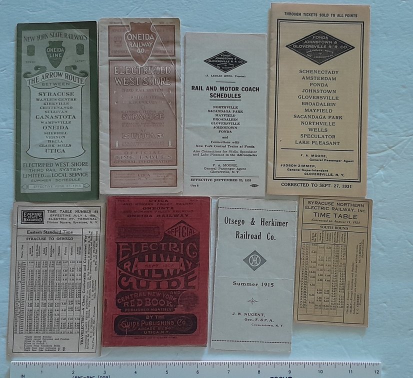 8 New York State Street Railway Timetables