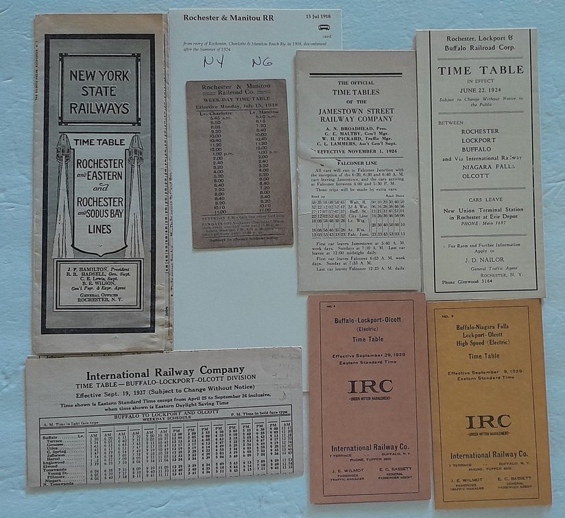 7 New York State Electric Line Timetables