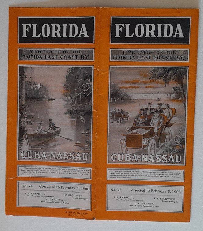 Florida East Coast Railway Timetable 1908