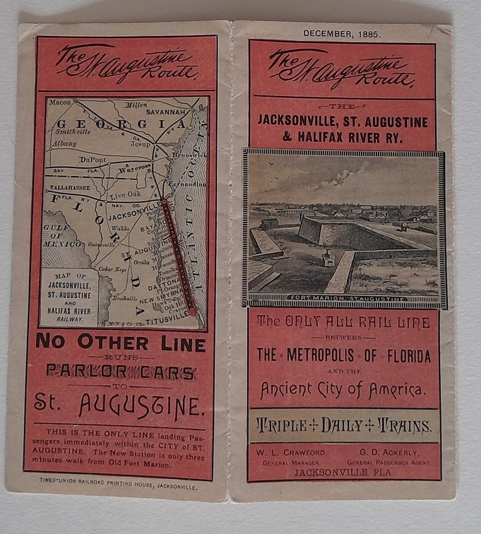 Jacksonville St Augustine & Halifax River TT 1885