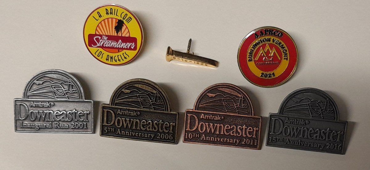 7 Railroad & Train Pins: Maine Downeaster + 3