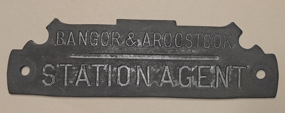 Bangor & Aroostook Railroad Station Agent Hat Badge
