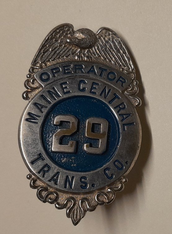Maine Central Railroad Bus "Operator" Badge