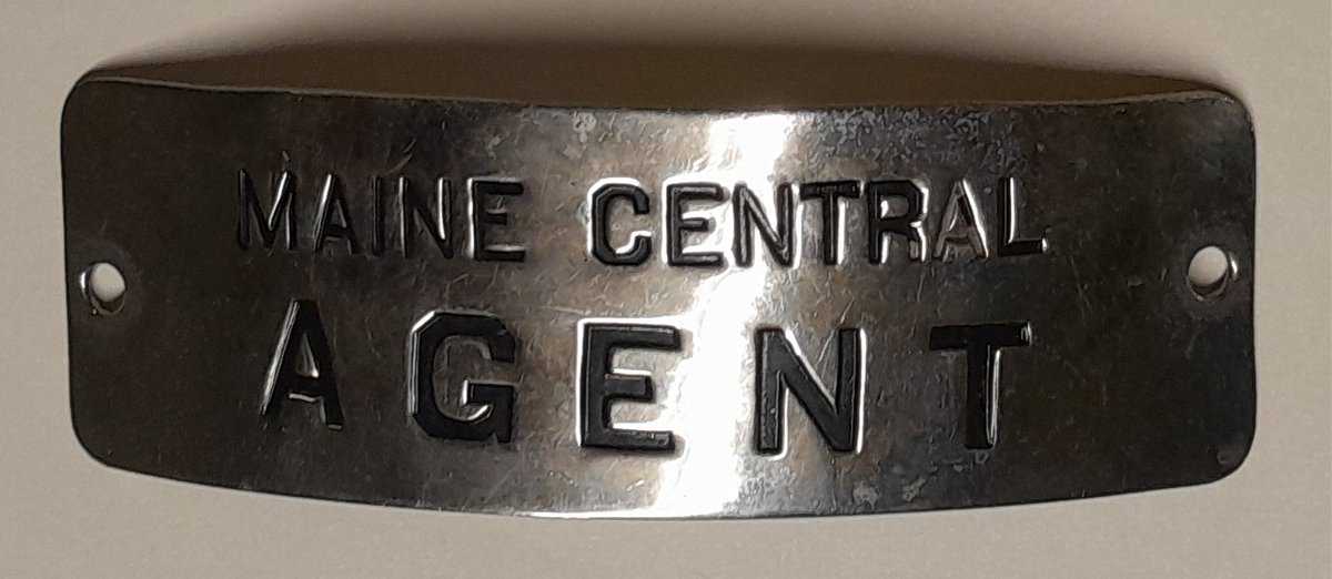 Maine Central Railroad Agent Hat Badge