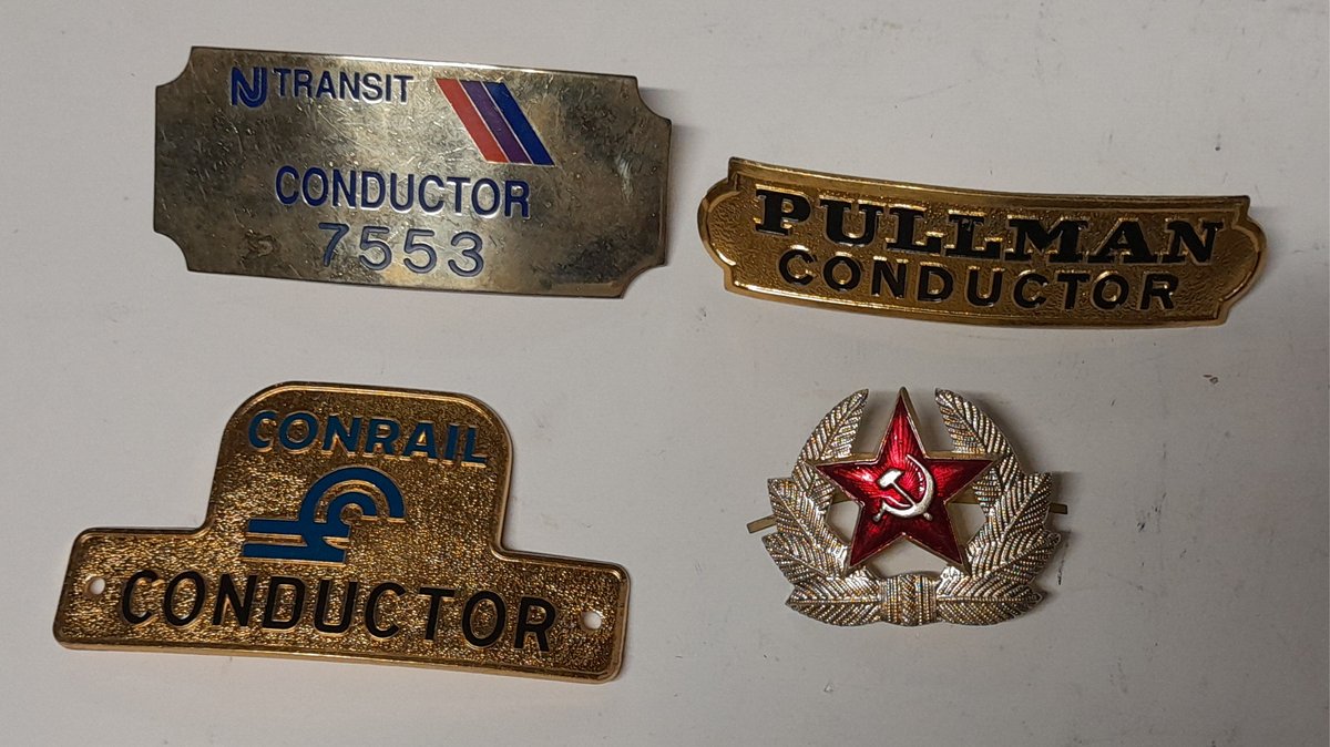 4 Hat Badges: Pullman, NJ Transit, Conrail, USSR