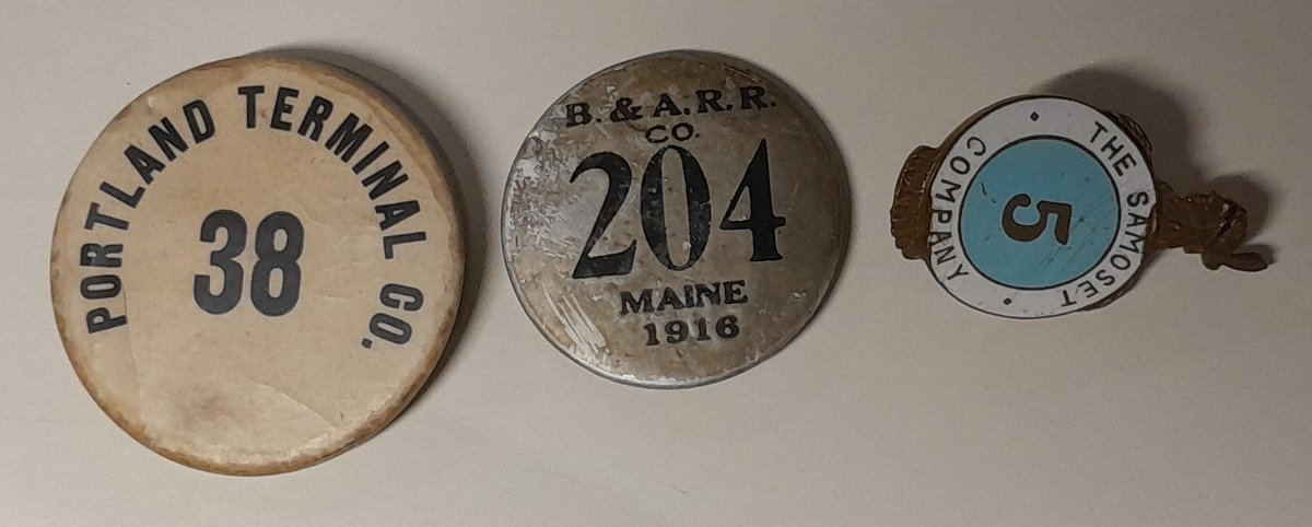 3 Railroad related Pins: BAR, Portland Terminal, Samoset