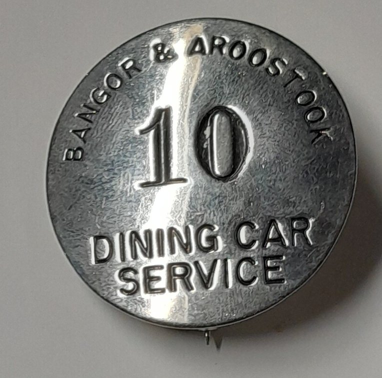 Bangor & Aroostook Railroad Waiter's Badge