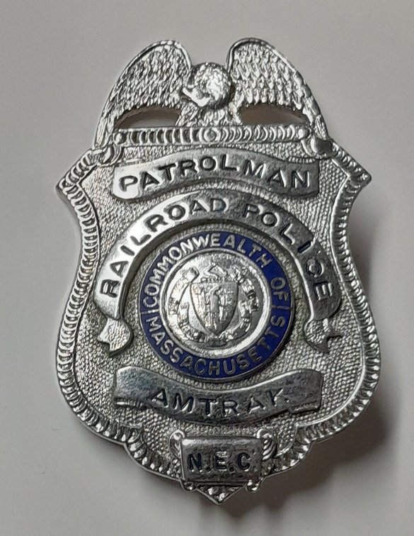 Amtrak Police Patrolman Badge - North East Corridor