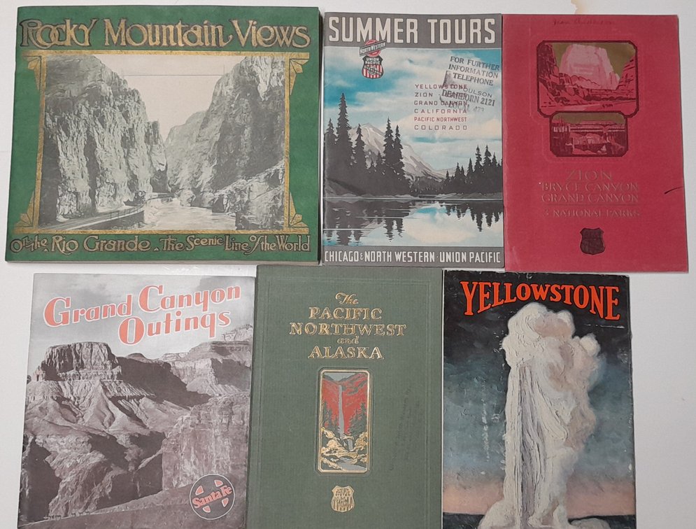 6 Railroad issued Travel Booklets American West