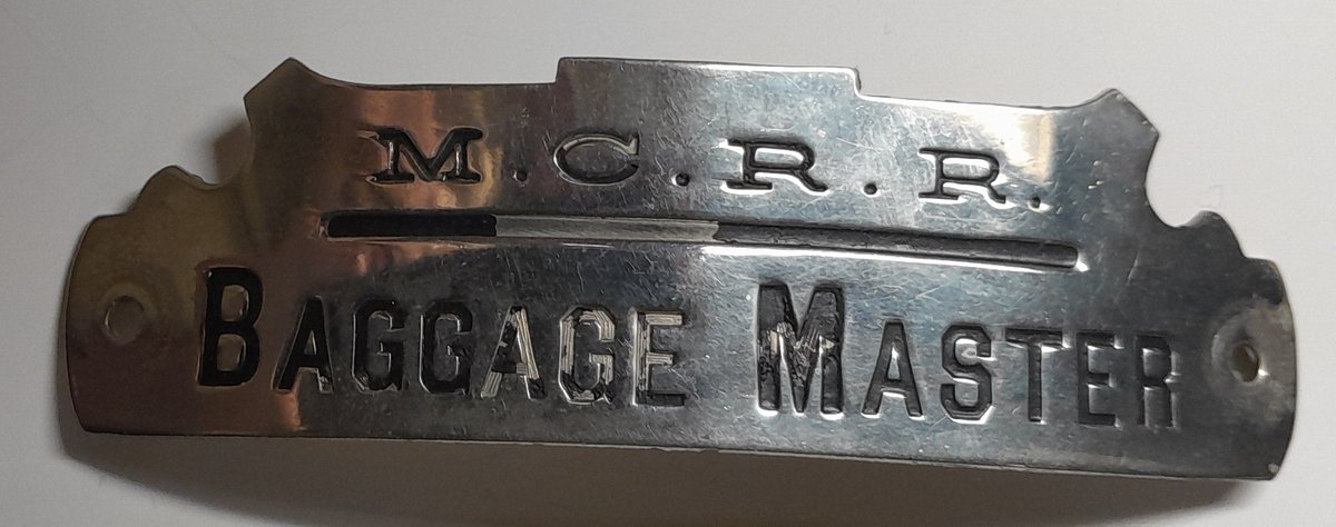 Maine Central Railroad Baggage Master Hat Badge