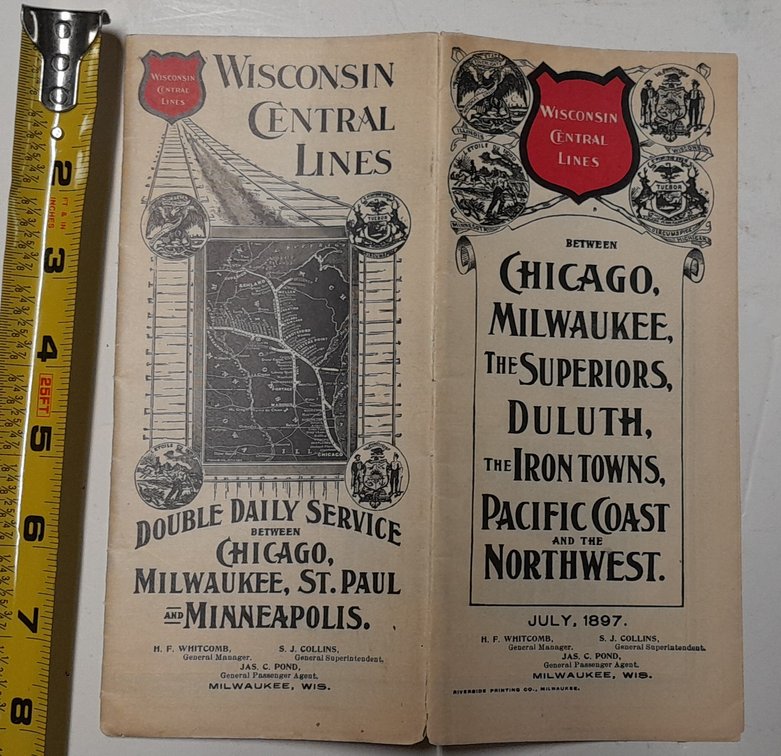 Wisconsin Central Railroad Timetable 1897