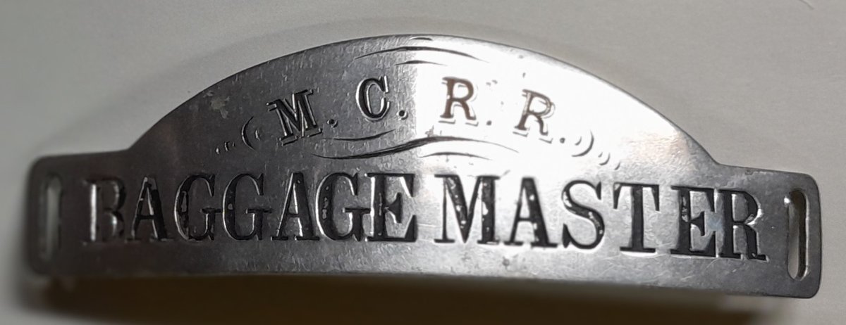 Maine Central Railroad Baggage Master Hat Badge
