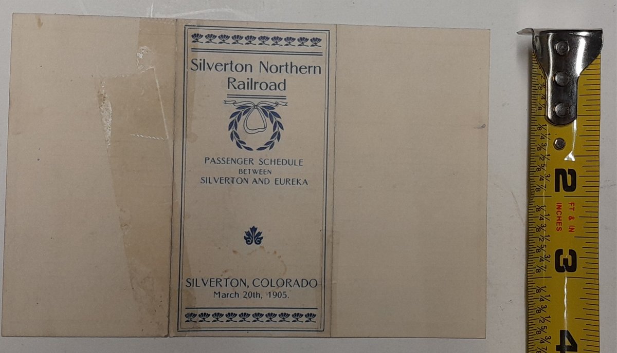 Silverton Northern Railroad Timetable 1905